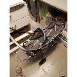 POUSSETTE JOUET GRIS BLEU 