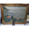 HUILE SUR TOILE SIGNÉE VUE CÔTIÈRE 
