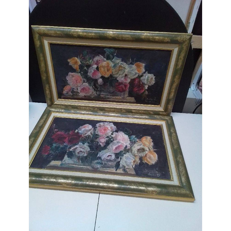 HUILE SUR TOILE LE BOUQUET SIGNÉE 