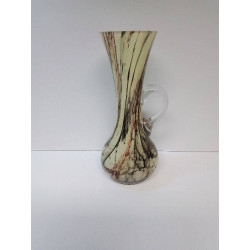 VASE VERRE JAUNE GRIS