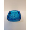 CENDRIER VERRE BLEU