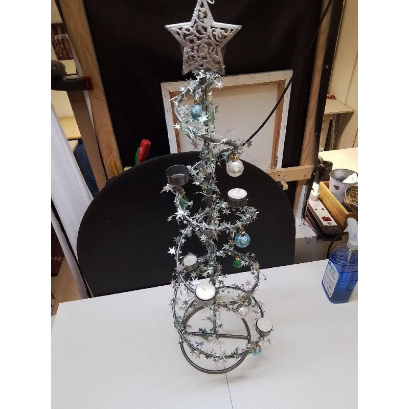 BOUGEOIR SAPIN METAL GM