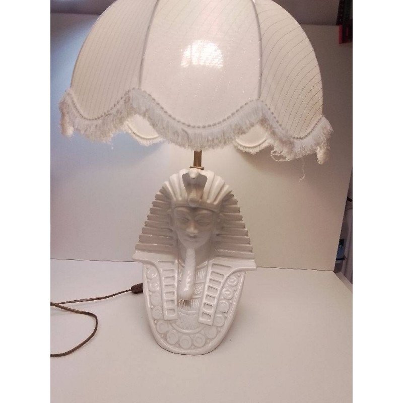LAMPE PHARAON CÉRAMIQUE BLANCHE 