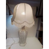 LAMPE A POSER CÉRAMIQUE BLANCHE AJOURÉE 