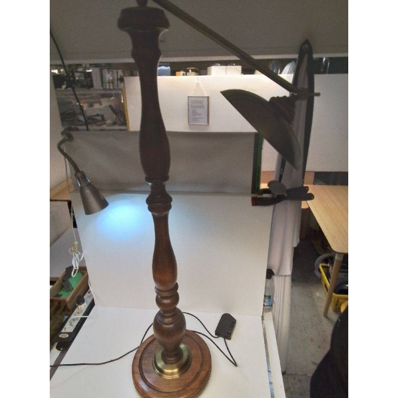 LAMPADAIRE BOIS HALOGÈNE 