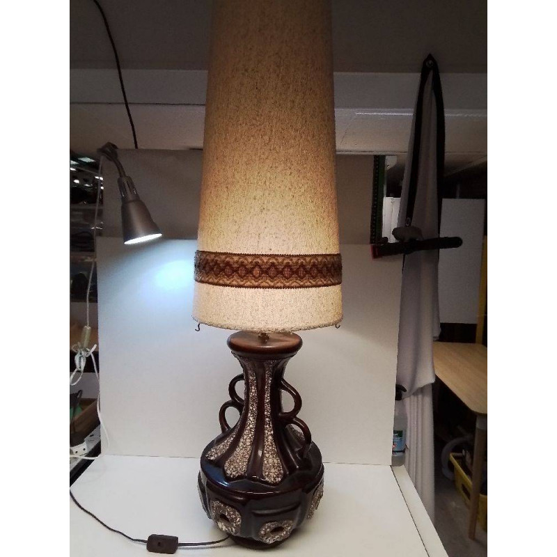 LAMPADAIRE VINTAGE CÉRAMIQUE MARRON 