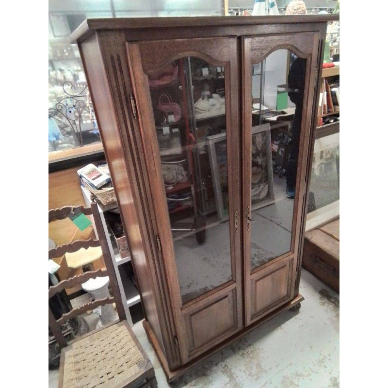 VITRINE BOIS 2 PORTES