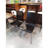 LOT DE 4 CHAISES MODERNE NOIR