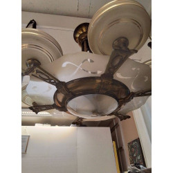 LUSTRE STYLE ART DECO 6 FEUX