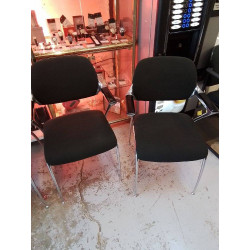 FAUTEUIL DESIGN METAL TISSU...