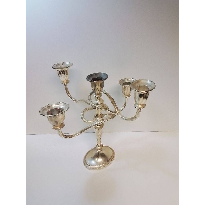 CHANDELIER MÉTAL ARGENTÉ 