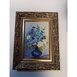 HUILE SUR PANNEAU BOUQUET...