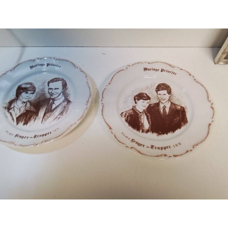 LOT DE 2 ASSIETTES COLLECTION MARIAGE PRINCIER