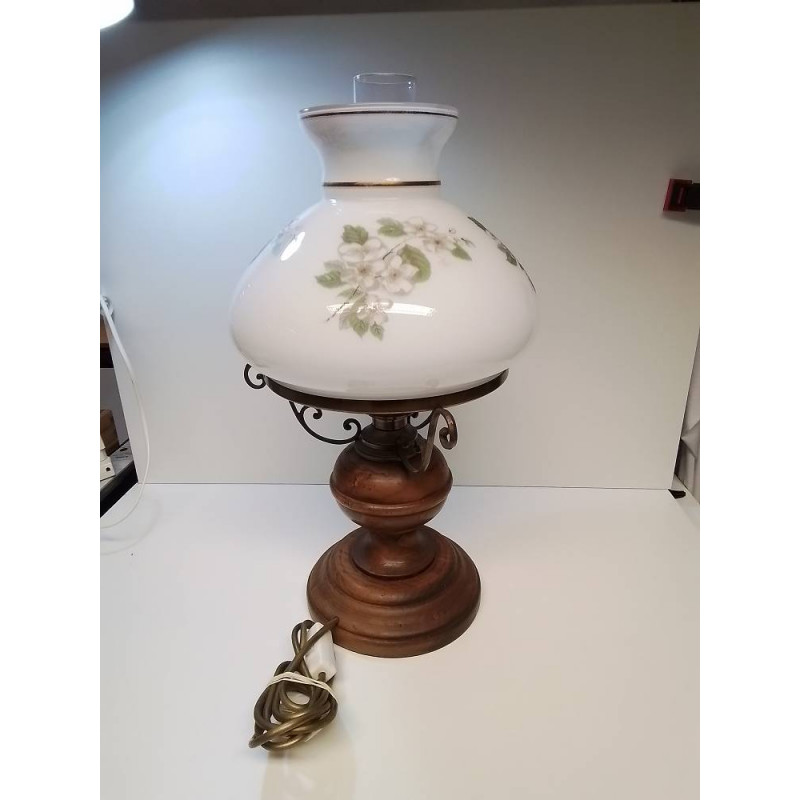 LAMPE A POSER STYLE QUINQUET EN BOIS