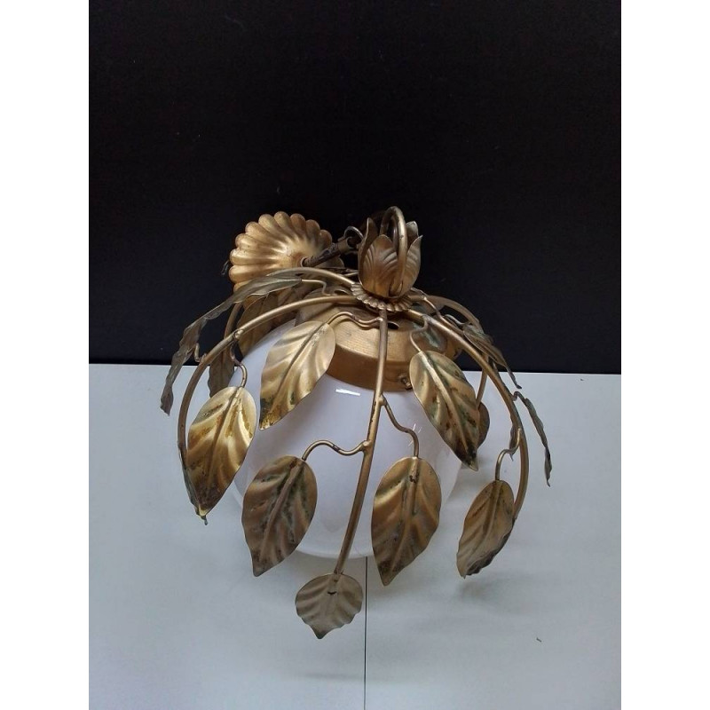 SUSPENSION FEUILLES DORÉ 