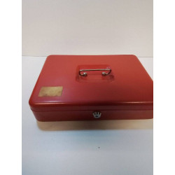 CAISSE METAL ROUGE + CLE 