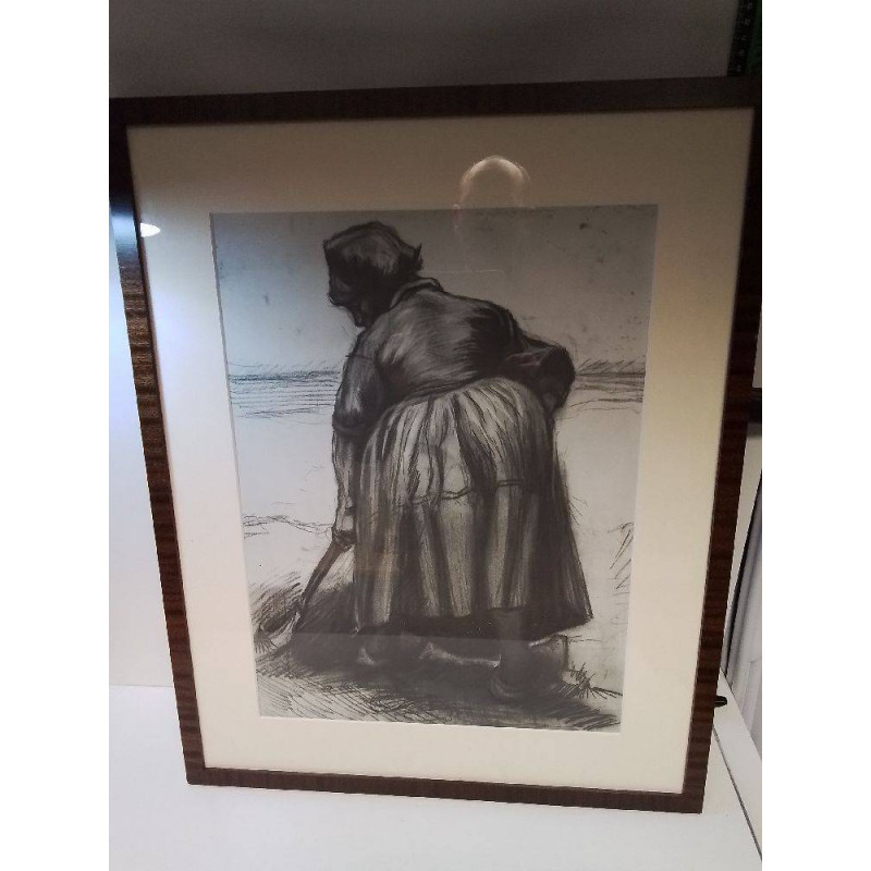 REPRODUCTION VAN GOGH PAYSANNE BECHANTE 