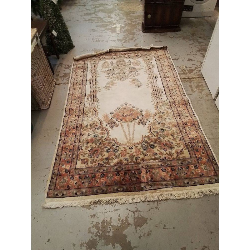 TAPIS EN SOIE TON ROSE 200X130