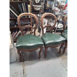 LOT DE 4 CHAISES NOYER...