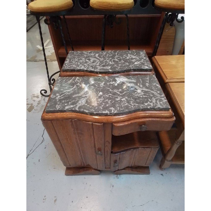 CHEVET STYLE ART DECO DESSUS MARBRE LA PIECE