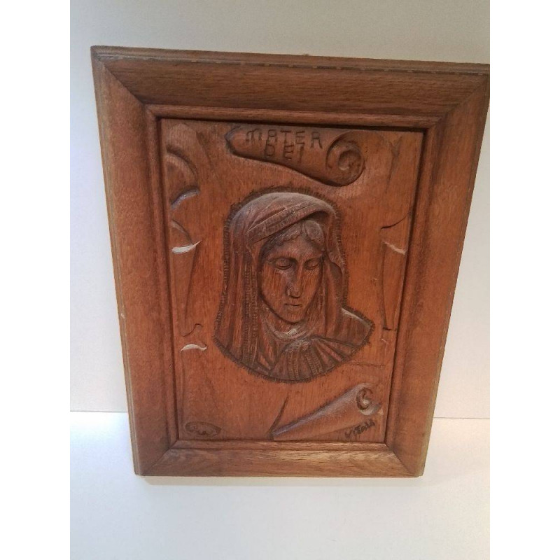 PANNEAU BOIS SCULPTÉ RELIGIEUX
