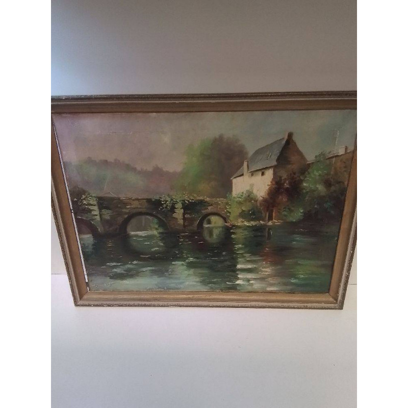 HUILE SUR TOILE VUE DE L’ECLUSE 