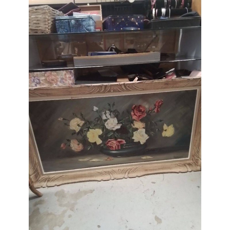 HUILE SUR TOILE NATURE MORTE SIGNEE