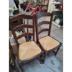 LOT DE 6 CHAISES EN CHENE...