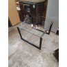 TABLE BASSE METAL ET VERRE