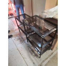 ETAGERE METAL ET VERRE 