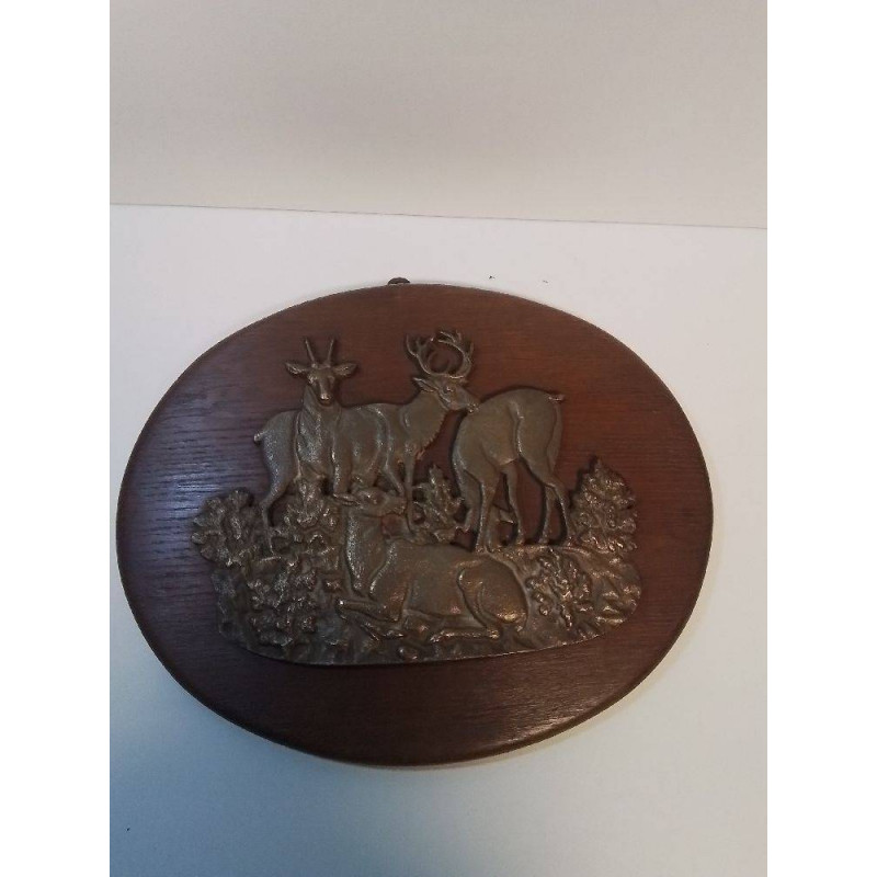 DÉCORATION BOIS MÉTAL CERFS