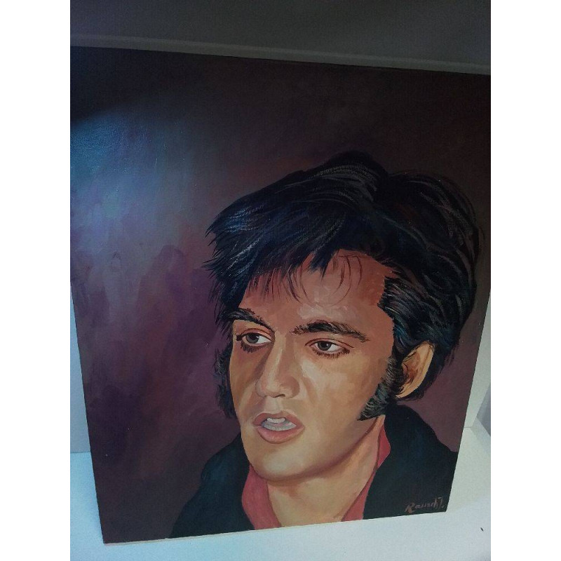 HUILE SUR TOILE ELVIS RAUSCH J.