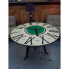 TABLE METAL RÉGLABLE EN HAUTEUR MOTIF HORLOGE