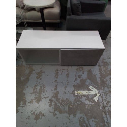 MEUBLE TV MODERNE BLANC 1 PORTE