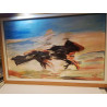 HUILE SUR TOILE CHEVAL BIZJAK