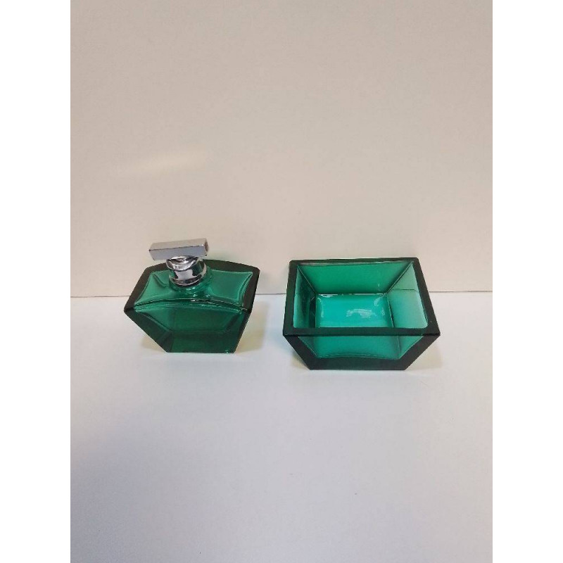 LOT DE 2 POTS CRISTAL VERT
