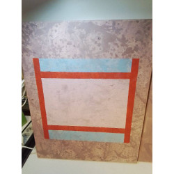 TABLEAU ABSTRAIT ROSE ROGER MOLITOR DIT DE ROGE LA PIECE