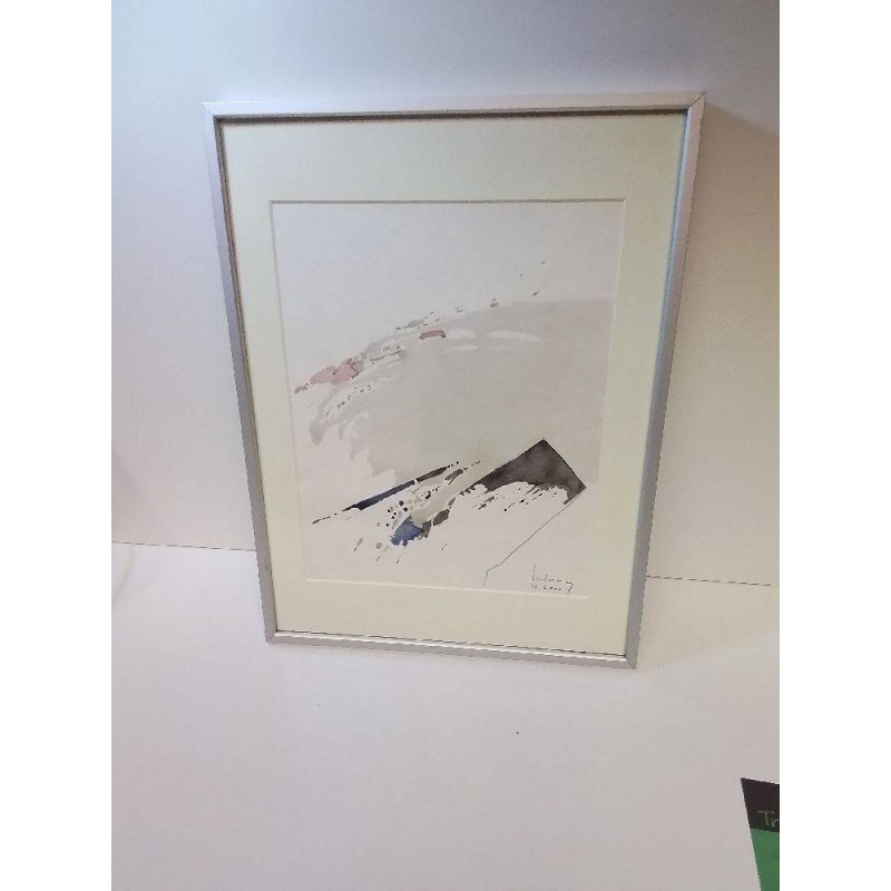 AQUARELLE ABSTRAITE BERTEMES ROGER 