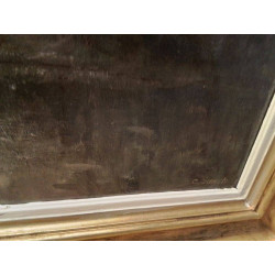 HUILE SUR TOILE ECOLE FLAMMANDE CADRE DORÉ 