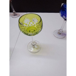 VERRE CRISTAL COLORÉ SAINT LOUIS 