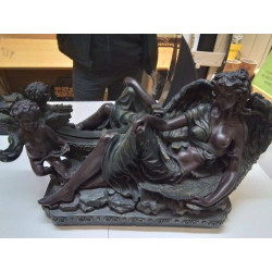 DÉCORATION MIROIR ANGES RESINE