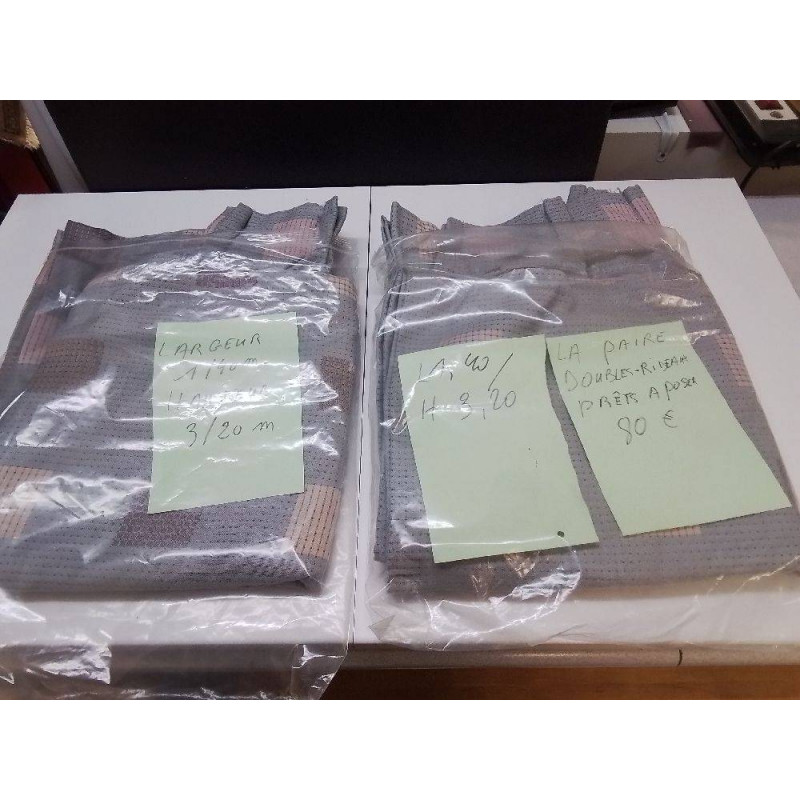 PAIRE DE DOUBLE RIDEAUX 