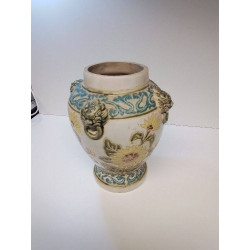 VASE ANCIEN MOTIF FLEURS