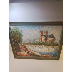 HUILE SUR TOILE NOTRE DAME...