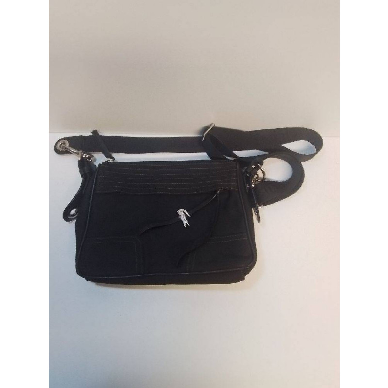SAC LACOSTE TISSU NOIR PETIT MODELE 