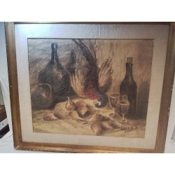 PASTEL NATURE MORTE SALEZ