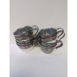 LOT DE GOBELETS METAL ARGENTÉ 