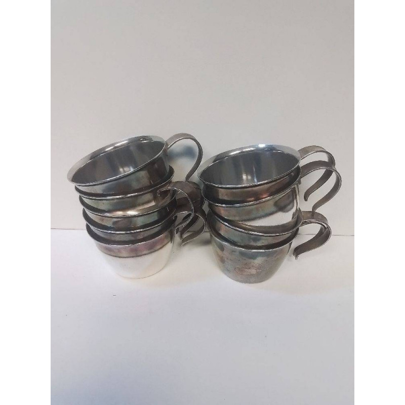 LOT DE GOBELETS METAL ARGENTÉ 