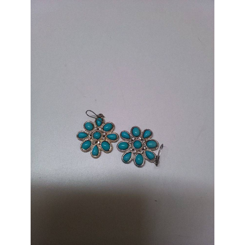 BOUCLES D\'OREILLES TURQUOISE (FANTAISIE)