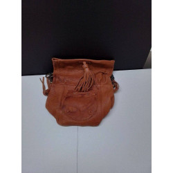 SAC CUIR BRUN VIRGINIE DARLING